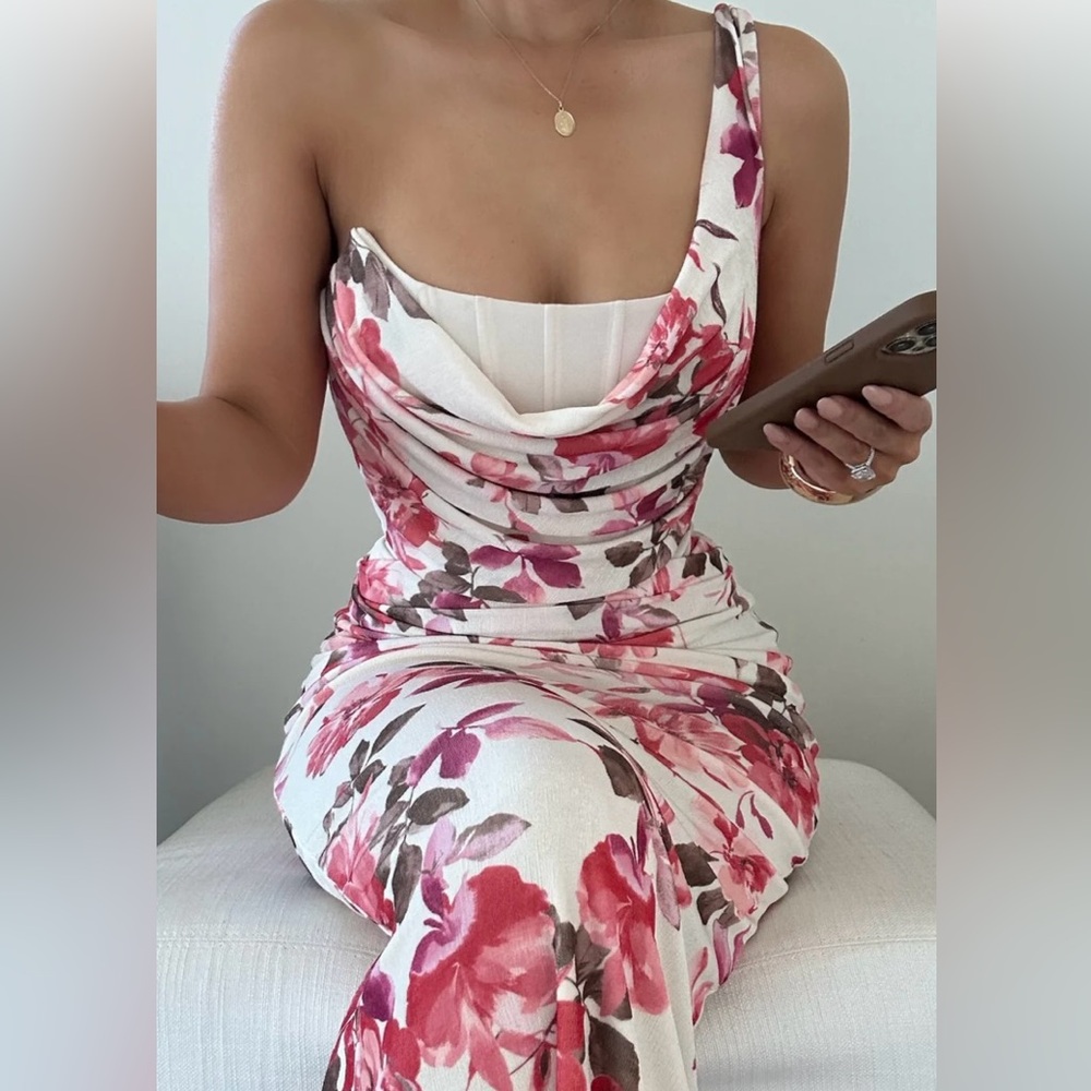 Never worn floral maxi dress
